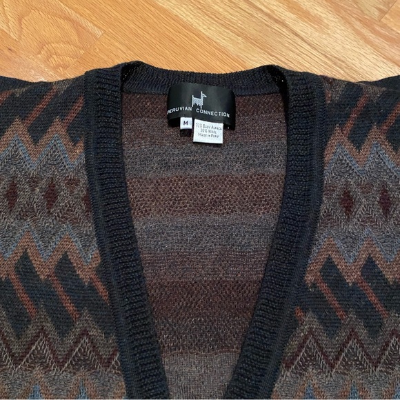 Pervuvian Connection Baby Alpaca Multi Colored Vest - Picture 9 of 12